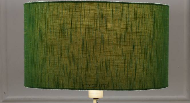 Mina Drum Shaped Cotton Lamp Shade in Green Colour (Green) by Urban Ladder - Design 1 Side View - 631815