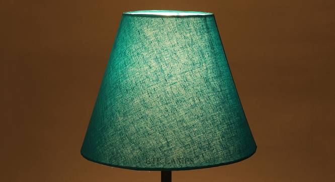 Willa Conical Shaped Cotton Lamp Shade in Blue Colour (Blue) by Urban Ladder - Design 1 Side View - 631820