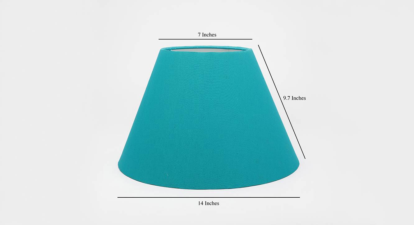 Fabric Lamp Shade in Blue Colour Urban Ladder