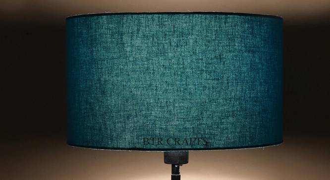 Mira Drum Shaped Cotton Lamp Shade in Blue Colour (Blue) by Urban Ladder - Design 1 Side View - 631908