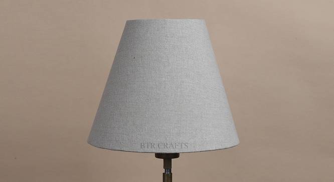Zachary Conical Shaped Cotton Lamp Shade in Beige Colour (Beige) by Urban Ladder - Front View Design 1 - 631991