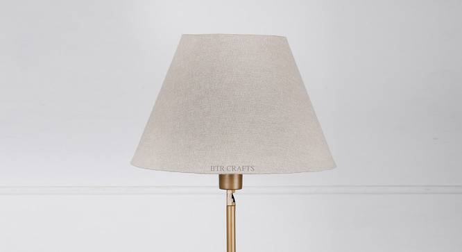 Leon Conical Shaped Cotton Lamp Shade in Beige Colour (Beige) by Urban Ladder - Front View Design 1 - 631994