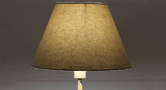 Leon Conical Shaped Cotton Lamp Shade in Beige Colour (Beige) by Urban Ladder - Design 1 Side View - 632008