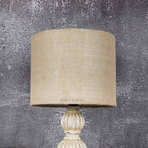Lamp Shades Design Noa Drum Shaped Cotton Lamp Shade in Beige Colour (Beige)