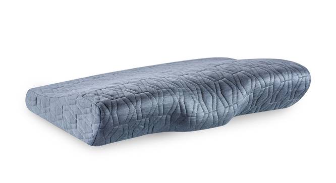 Sasha Grey Geometric 24 x 15 Inches Polyester Pillow (Grey) by Urban Ladder - - 