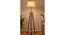 Charlotte Jute Shade Floor Lamp With Brown Solid Wood Base (Brown Polished & Nickel) by Urban Ladder - Design 1 Close View - 632184