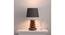 Madeline Black Shade Table Lamp With Brown Solid Wood Base (Polished Natural Wood) by Urban Ladder - Ground View Design 1 - 632217