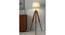 Claudia Off White Shade Floor Lamp With Brown Solid Wood Base (Brown Polished & Brass Antique) by Urban Ladder - Rear View Design 1 - 632233