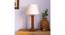 Maisy Off White Shade Table Lamp With Brown Solid Wood Base (Polished Natural Wood) by Urban Ladder - Rear View Design 1 - 632241