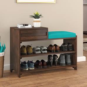 Shoe Rack Design Siege Shoe Rack in Mango Walnut Finish