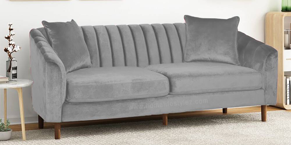 Mid Century Fabric Sofa (Grey) by Urban Ladder - - 