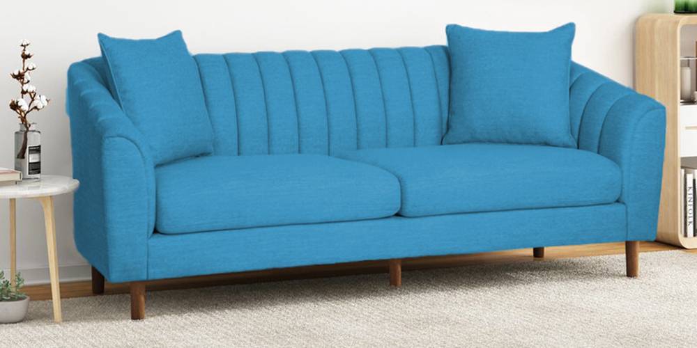 Mid Century Fabric Sofa (Torquise) by Urban Ladder - - 