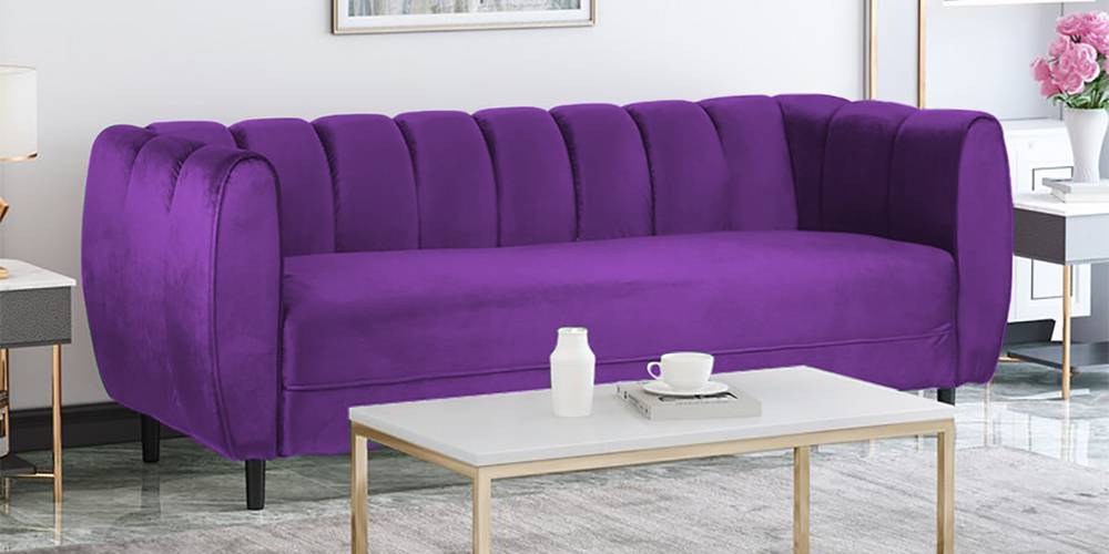 Camaride Fabric Sofa (Purple) by Urban Ladder - - 