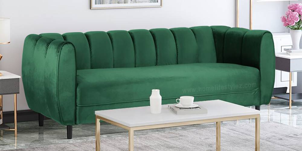 Camaride Fabric Sofa (Green) by Urban Ladder - - 