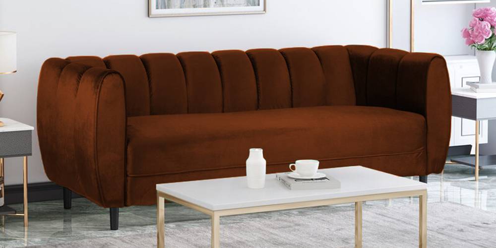 Camaride Fabric Sofa (Brown) by Urban Ladder - - 