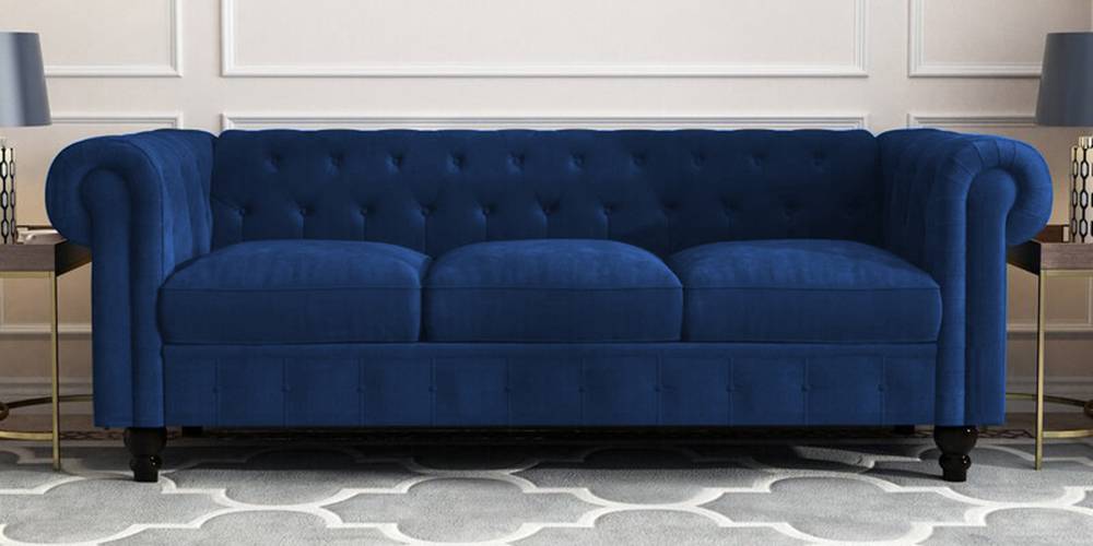 Azure Fabric Sofa (Navy Blue) by Urban Ladder - - 