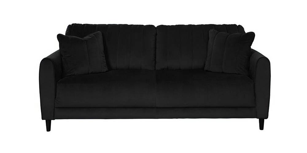 Angle Fabric Sofa (Black) by Urban Ladder - - 