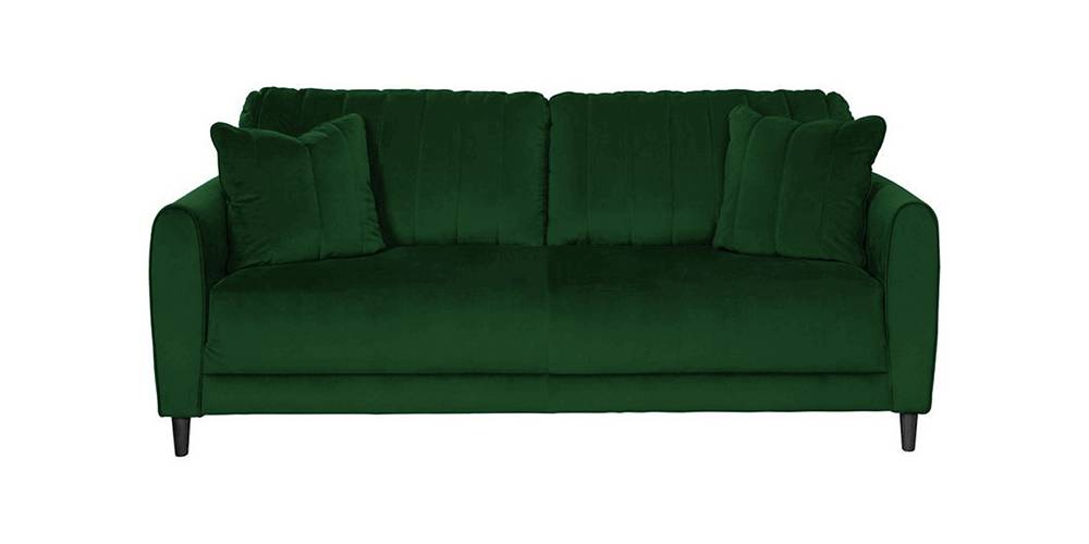 Angle Fabric Sofa (Green) by Urban Ladder - - 
