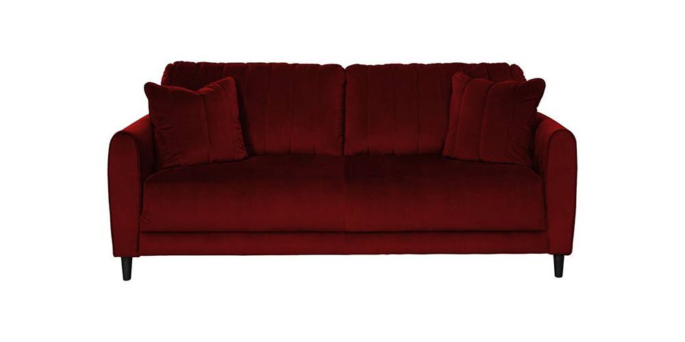 Angle Fabric Sofa (Maroon) by Urban Ladder - - 