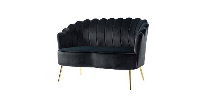 Ukraine Fabric Sofa (Black) (Black, 2-seater Custom Set - Sofas, None Standard Set - Sofas, Fabric Sofa Material, Regular Sofa Size, Regular Sofa Type)