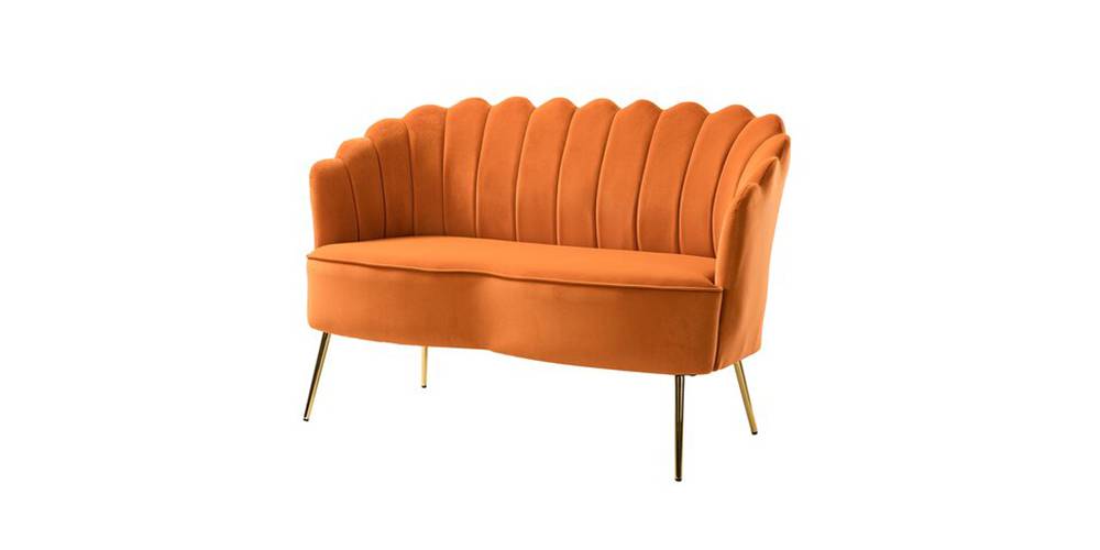 Ukraine Fabric Sofa (Orange) by Urban Ladder - - 