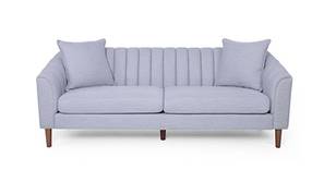 Mid Century Fabric Sofa (Light Grey)