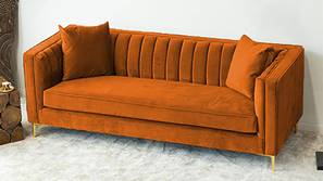 Tuxedo Fabric Sofa (Orange)