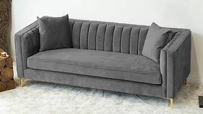 Tuxedo Fabric Sofa (Dark Grey)