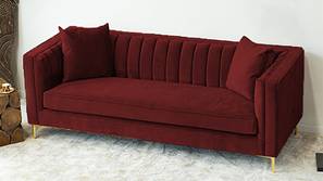 Tuxedo Fabric Sofa (Maroon)