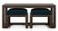 Avril Solid Wood Bench (Delft Blue, Mango Walnut Finish) by Urban Ladder - Rear View Design 1 - 633080