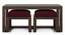 Avril Solid Wood Bench (Mango Walnut Finish, Rococco Red) by Urban Ladder - Rear View Design 1 - 633082