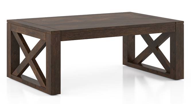 Bricole Rectangular Solid Wood Coffee Table in Mango Walnut Finish (Mango Walnut Finish) by Urban Ladder - Design 1 Side View - 633132