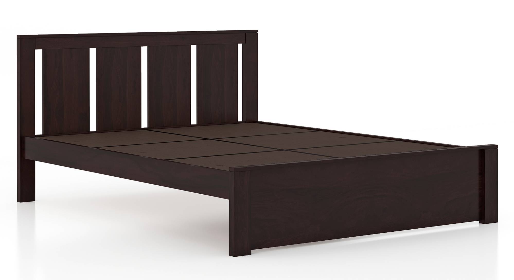 Durban Solid Wood Queen Size Bed in Mahogany Finish Urban Ladder