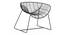 Hathwin Metal Outdoor Chair in Black Colour (Black) by Urban Ladder - Design 1 Side View - 633158
