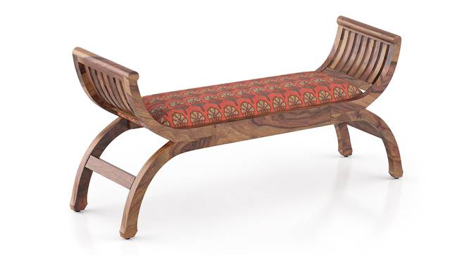 Magnolia Solid Wood Bench (Teak Finish, Red) by Urban Ladder - Design 1 Side View - 633197