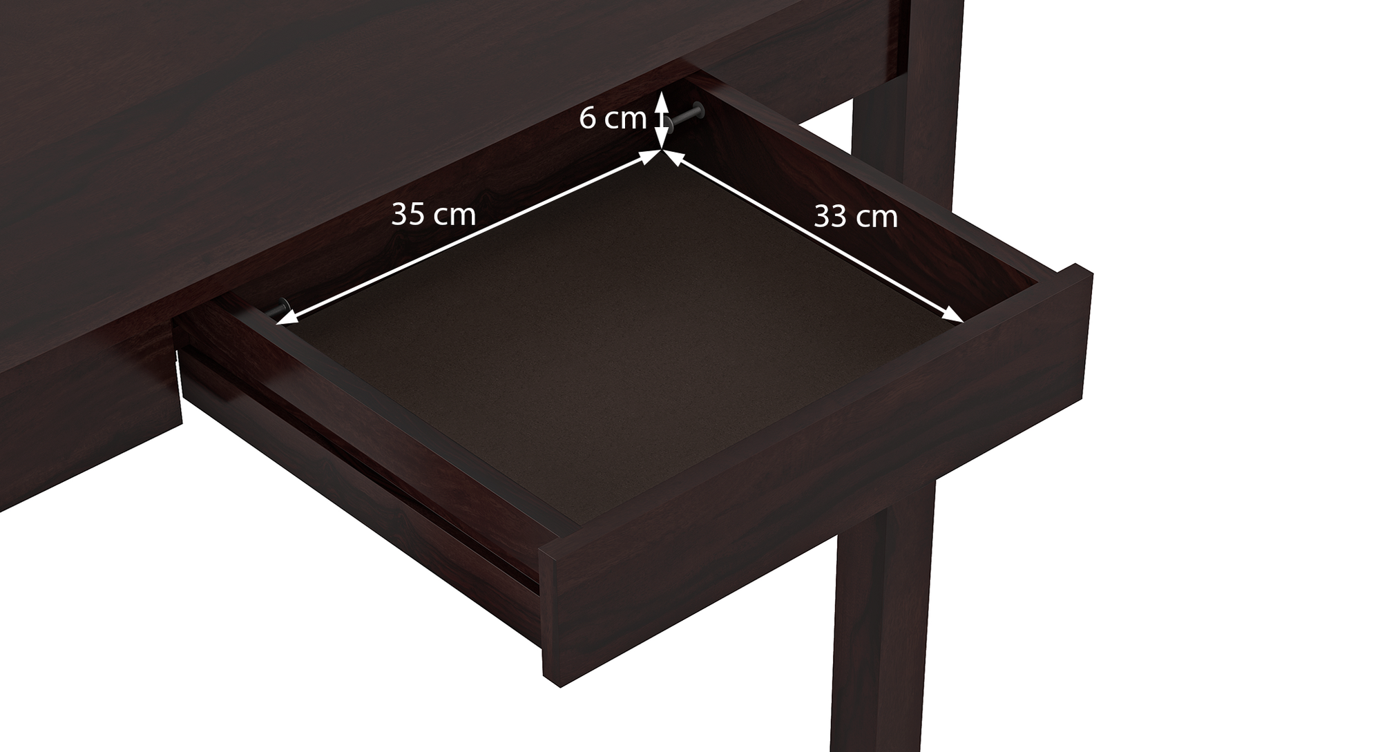 Lalika Solid Wood Study Table in Mahogany Finish Urban Ladder