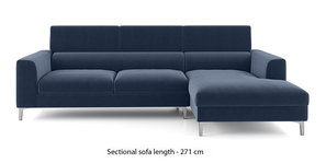 Chelsea Sectional Fabric Sofa (Lapis Blue)