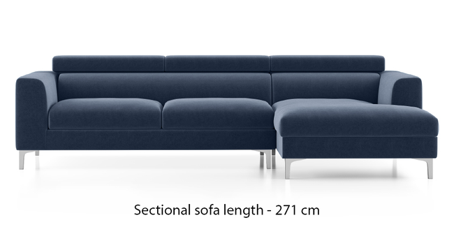 Chelsea Sectional Fabric Sofa (Lapis Blue) (None Standard Set - Sofas, Fabric Sofa Material, Regular Sofa Size, Sectional Sofa Type, Lapis Blue, Right Sectional Sofa Custom Set - Sofas)