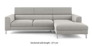 Chelsea Sectional Fabric Sofa (Vapour Grey)