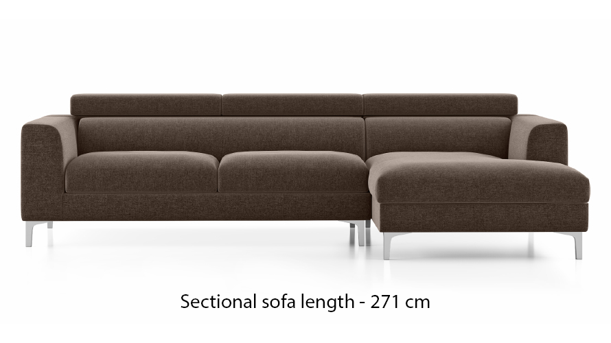 Chelsea Sectional Fabric Sofa (Dachshund Brown) by Urban Ladder - - 
