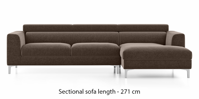 Chelsea Sectional Fabric Sofa (Daschund brown) (None Standard Set - Sofas, Fabric Sofa Material, Regular Sofa Size, Sectional Sofa Type, Daschund Brown, Right Sectional Sofa Custom Set - Sofas)