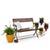 Masai garden folding bench teak finish replace lp