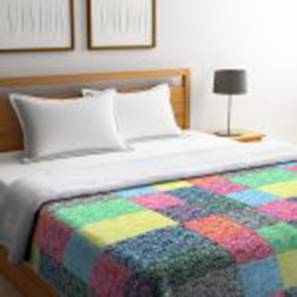 Home Decor In Bangalore Design Multicolor Floral 200 GSM Cotton Double Size Quilt