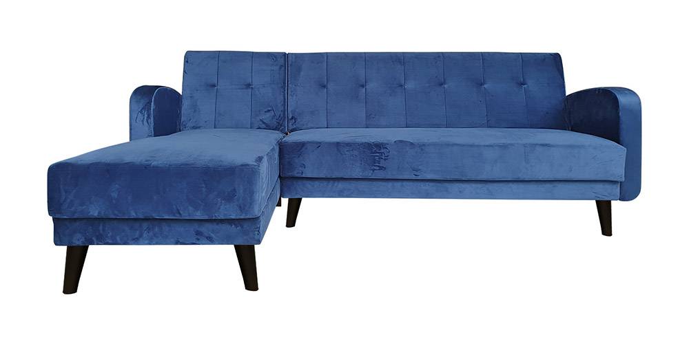 Swindon Sectional Fabric Sofa - Blue (Blue, None Standard Set - Sofas, Fabric Sofa Material, Regular Sofa Size, Regular Sofa Type, Right Sectional Sofa Custom Set - Sofas, Regular) by Urban Ladder - - 