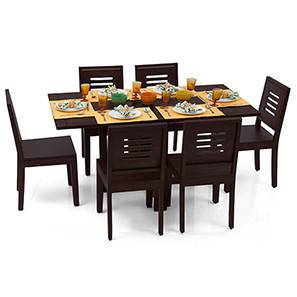 Capra 6 Seat Folding Dining Table Set 