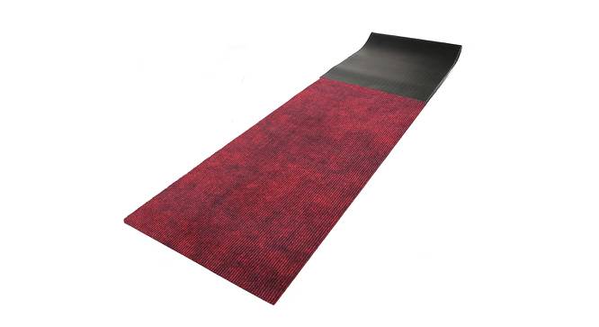 Reyna Maroon Solid Fabric 216x24 inches Runner (Maroon) by Urban Ladder - Front View Design 1 - 637015