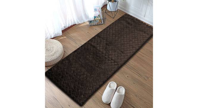 Maisie Brown Solid Natural Fiber 59x24 inches Runner (Green) by Urban Ladder - Front View Design 1 - 637379