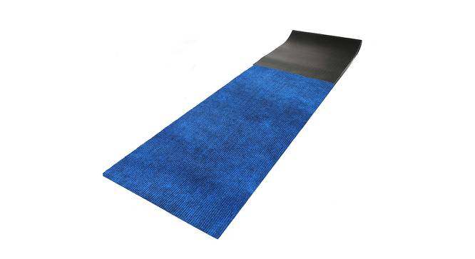 Emmy Blue Solid Fabric 192x24 inches Runner (Blue) by Urban Ladder - Front View Design 1 - 637436