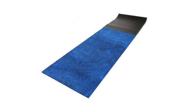 Haley Blue Solid Fabric 204x24 inches Runner (Blue) by Urban Ladder - Front View Design 1 - 637437