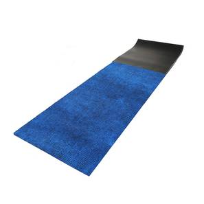 Runners Design Blue Solids Machine Made Polypropylene Runner